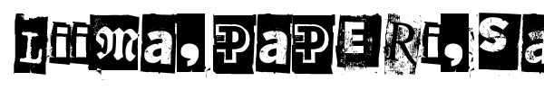 Liima, paperi, sakset font preview
